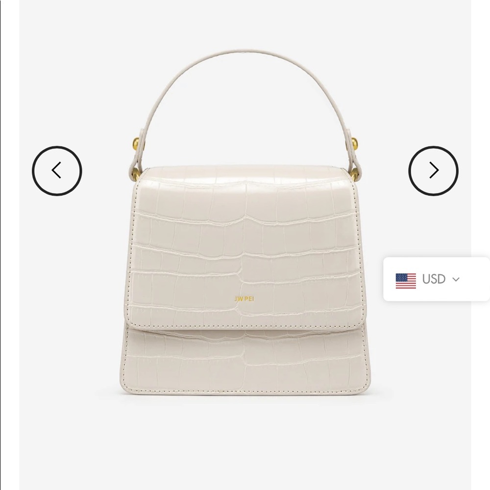 JW PEI Women's FAE Top Handle Crossbody - Ivory Croc